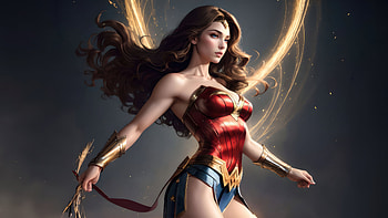 Powerful Warrior Wonder Woman , wonder-woman, superheroes, artwork, digital-art, artist, deviantart HD wallpaper