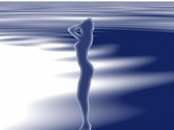 Silhouette, abstract, water HD wallpaper