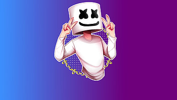 Marshmello Minimalism, marshmello, music, dj, artwork, minimalism HD wallpaper