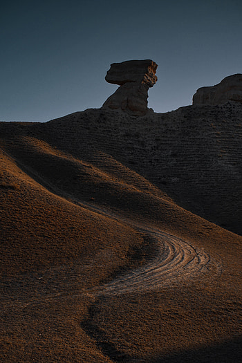 Nature, Twilight, Rock, Dark, Dusk, Hill HD phone wallpaper