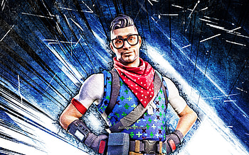 Prodigy, grunge art, Fortnite Battle Royale, Fortnite characters, blue abstract rays, Prodigy Skin, Fortnite, Prodigy Fortnite HD wallpaper