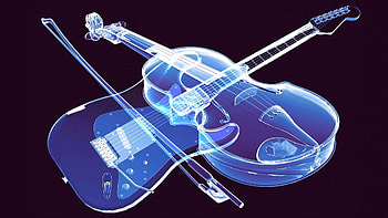 GHOST INSTRUMENTS, Violin, Guitar, Peolple, World, hop, Ghost, Music, Tranparency, Blue HD wallpaper