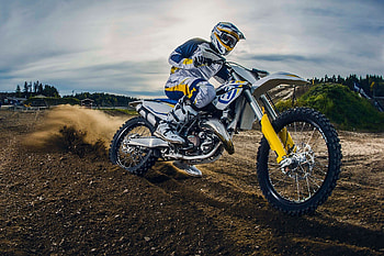 Husqvarna , Full beauty, Motocross excellence, Stunning visuals HD wallpaper