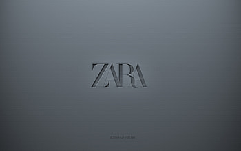Zara logo, gray creative background, Zara emblem, gray paper texture, Zara, gray background, Zara 3d logo HD wallpaper