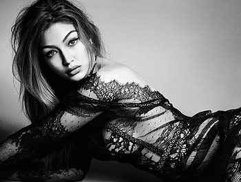 Gigi Hadid , gigi-hadid, celebrities, girls, model, monochrome, black-and-white HD wallpaper