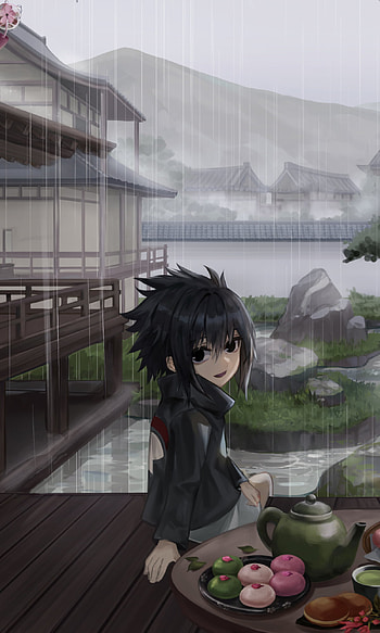Sasuke's Rainy Tea Break — Naruto , Anime, Naruto HD phone wallpaper