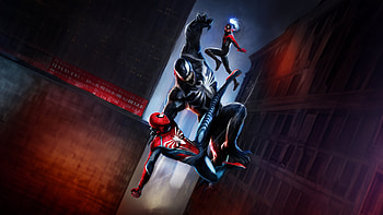 Swinging Sequel Marvels Spider Man 2 Game, marvels-spider-man-2, spider-man-2, venom, spiderman, 2023-games, ps5-games, games HD wallpaper