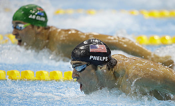 Chad le Clos and Michael Phelps, Swimming HD wallpaper