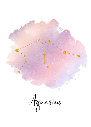 Aquarius Zodiac Sign, Elegant constellation artwork, Printable zodiac art, Home decor HD phone wallpaper