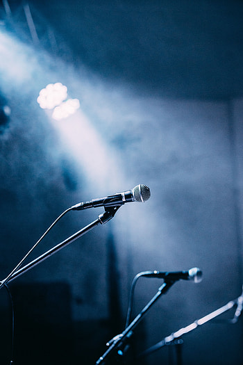 Music, Shine, Light, Fog, Micros, Floodlights, Spotlights, Scene HD phone wallpaper