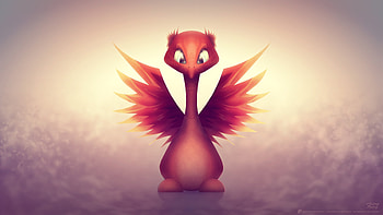 Cute Dragon Artwork , dragon, artwork, fantasy, digital-art, deviantart, minimalism HD wallpaper