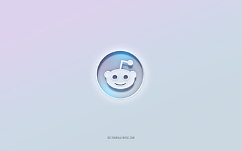 Reddit logo, cut out 3d text, white background, Reddit 3d logo, Reddit emblem, Reddit, embossed logo, Reddit 3d emblem HD wallpaper