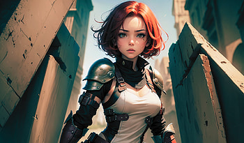 Amelie Warrior, short hair, woman warrior, Anime, warrior, Digital Art, fantasy, fantasy warrior, fantasy anime HD wallpaper