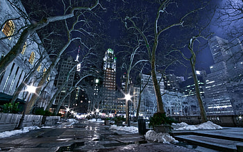 Winter City For HD wallpaper