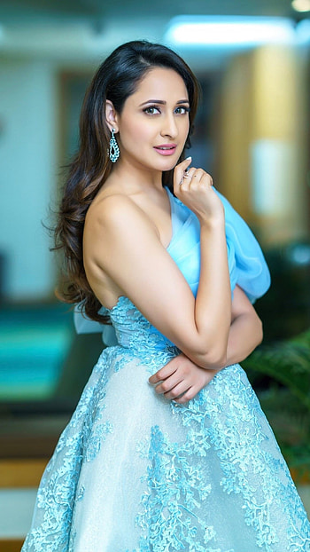 Pragya Jaiswal, Blue Dress HD phone wallpaper