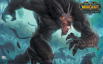 Cursed Monster, wow, warcraft, werewolf, game, dark HD wallpaper