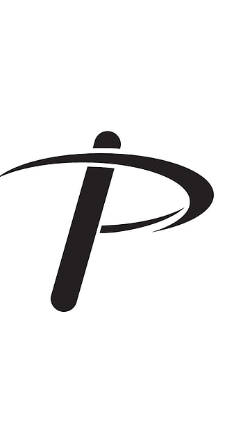P Letter, Simple Black HD phone wallpaper