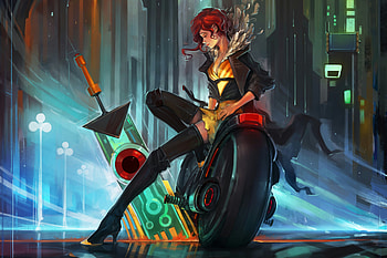 Transistor, transistor, games, scifi, artist, artwork, digital-art, deviantart HD wallpaper