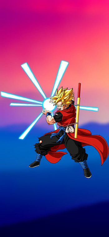Goku Xeno kamehameha, luz, brillante, azul HD phone wallpaper
