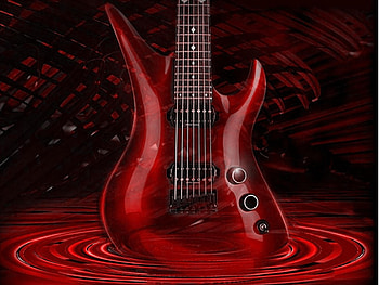 havvy red, guitar, music, black, red HD wallpaper