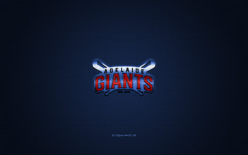 Adelaide Giants, Austrian baseball club, ABL, blue logo, blue carbon fiber background, Australian Baseball League, baseball, Adelaide, Australia, Adelaide Giants logo HD wallpaper