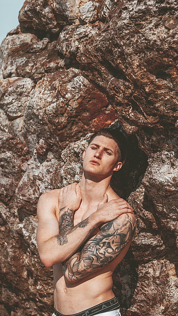 tattoo, man, model HD phone wallpaper