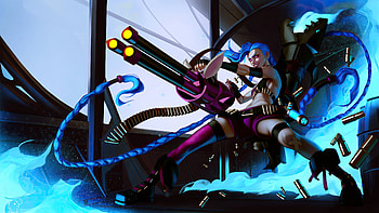 Jinx Through Darkness, jinx-league-of-legends, league-of-legends, games, 2024-games, artwork, art, digital-art, video-games, artstation HD wallpaper