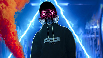 Mask Smoke Bomb , mask, smoke, artist, artwork, digital-art, hoodie HD wallpaper