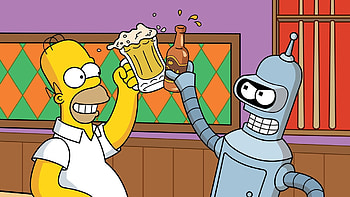 Homer and Bender, Homer (The Simpsons) HD wallpaper
