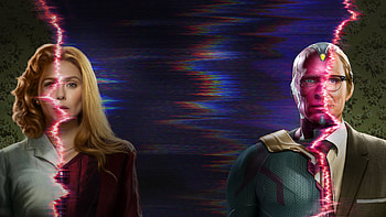Scarlet Witch, Tv Show, Wandavision, Elizabeth Olsen, Paul Bettany, Vision (Marvel Comics) HD wallpaper