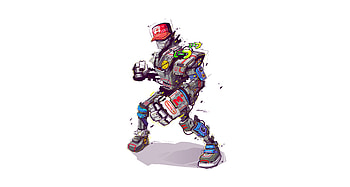Robot , robot, artist, artwork, digital-art HD wallpaper