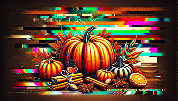 Glitch Art Autumn Pumpkins, pumpkin spice, pumpkin, Autumn, cinnamon HD wallpaper