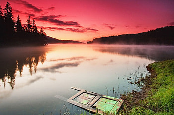 Rhodope mountain, door, graphy, bulgaria, trees, sunset, mountain HD wallpaper