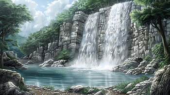 Mystic Falls - Now!, waterfall, landscape HD wallpaper