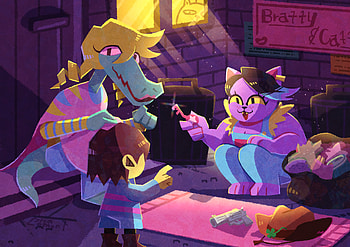 Undertale : Bratty & Catty's Alley Meet with Frisk, Frisk (Undertale), video game, Undertale HD wallpaper