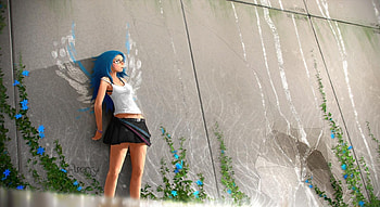 •ღ✿ღ•, anime girl, anime, art, artistic HD wallpaper