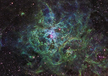 The Tarantula Nebula, Green Nebula HD wallpaper