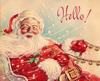 Hello Santa, Vintage, Santa, painting, Christmas spirit, snow HD wallpaper