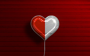 I Love Louth, , realistic balloons, red wooden background, Day of Louth, irish counties, flag of Louth, Ireland, balloon with flag, Counties of Ireland, Louth flag, Louth HD wallpaper