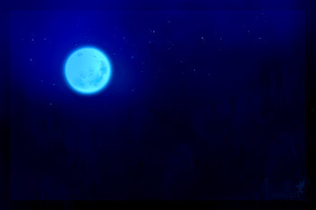 Blue Moon Dark Night, moon, blue, dark, night, artist, artwork, digital-art, deviantart HD wallpaper