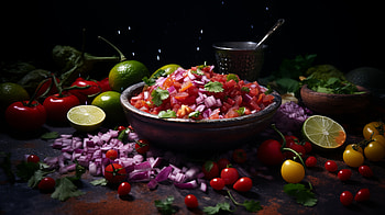 Fresh Homemade Salsa, salsa (food), salsa, vegetable, cooking HD wallpaper