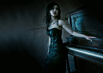 Sad Song, sad, piano, song, woman HD wallpaper