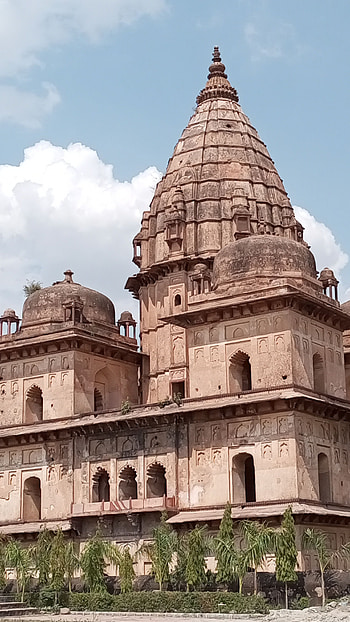Ramraja Temple Orchha, orchha fort, tourism, ramraja temple, nature, betwa river HD phone wallpaper