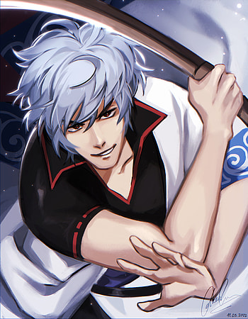Gintoki Sakata, Artstation fanart HD phone wallpaper