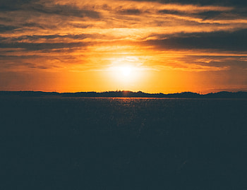 Nature, Sunset, Grass, Sky, Field HD wallpaper