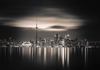 Toronto Skyline, Night beauty, Artistic cityscape, Wall art HD wallpaper