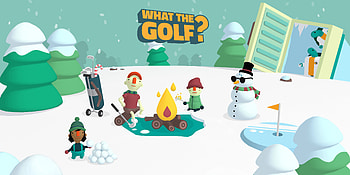 What the Golf? Game Winter Theme, video game, What the Golf? HD wallpaper