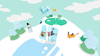 What the Golf? Game Playful Winter - Background, video game, What the Golf? HD wallpaper