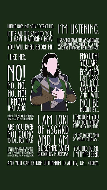 Loki, Marvel, And Thor - Loki Quotes, Funny Loki HD phone wallpaper