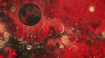 Red Cosmic Dreamscape, red, red aesthetic, space, Abstract, cosmos HD wallpaper